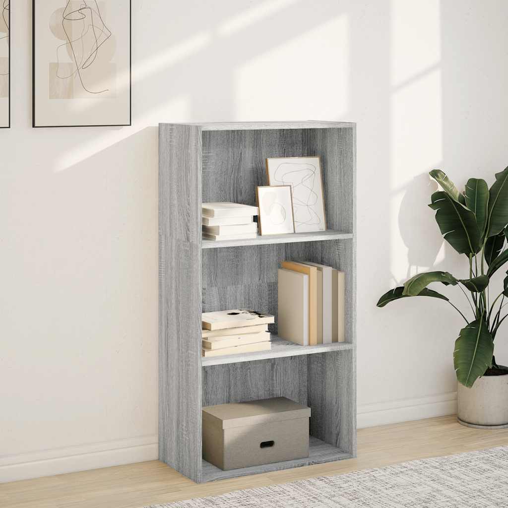 Bookcase, sonoma grey, 60x30x114 cm, engineered wood