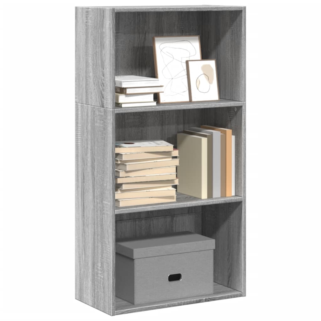 Bookcase, sonoma grey, 60x30x114 cm, engineered wood