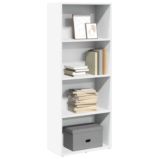 Bookcase, white, 60x30x152 cm, processed wood