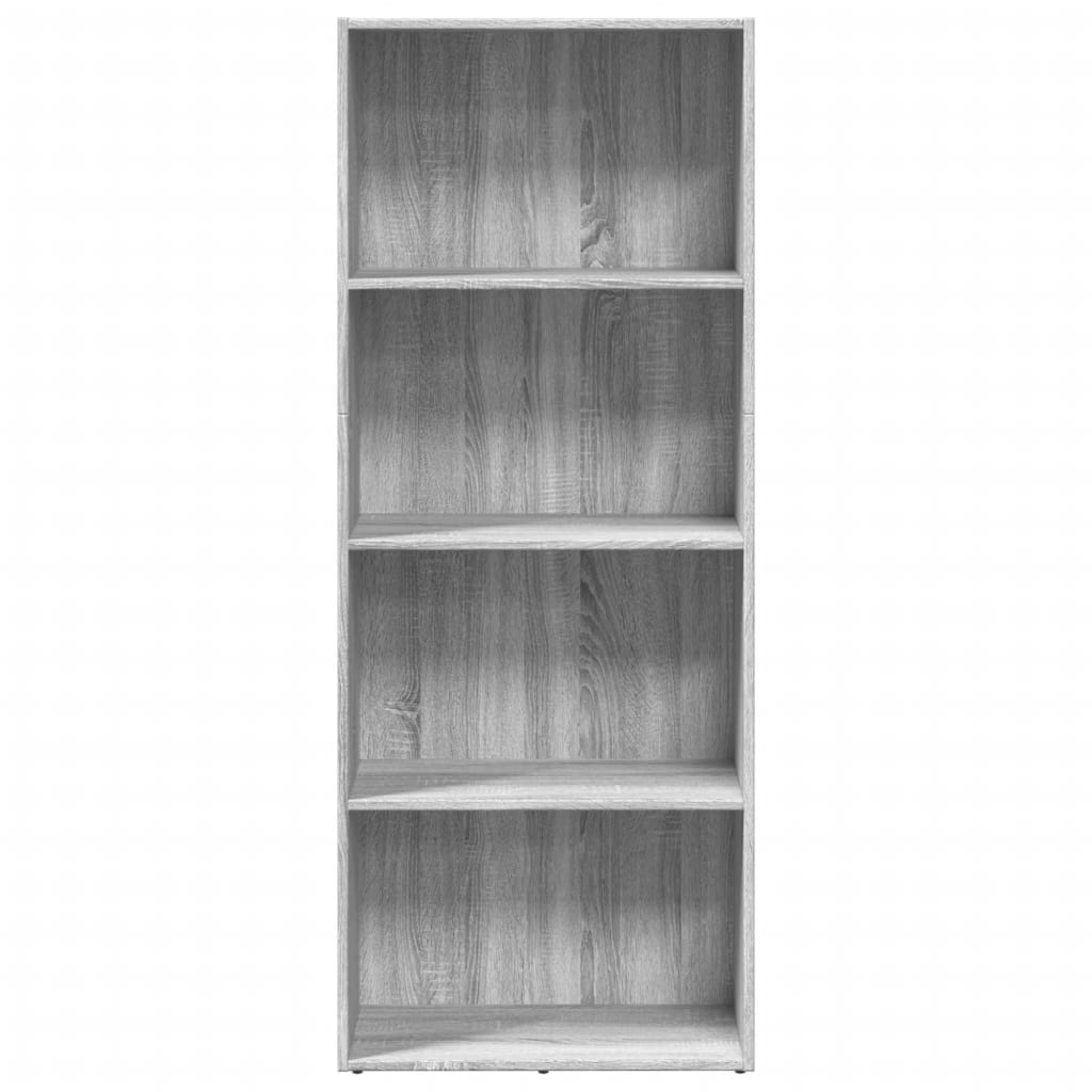 Bookcase, sonoma grey, 60x30x152 cm, engineered wood