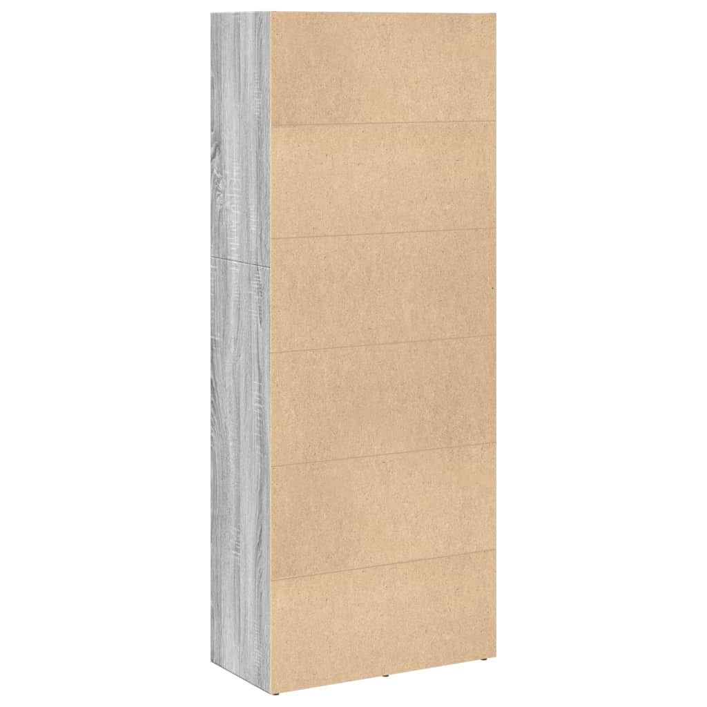 Bookcase, sonoma grey, 60x30x152 cm, engineered wood