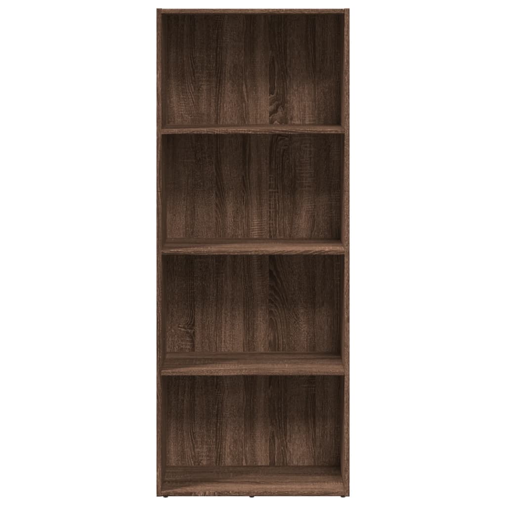 Bookcase, brown oak, 60x30x152 cm, processed wood