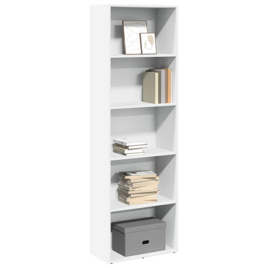 Bookcase, white, 60x30x189 cm, processed wood