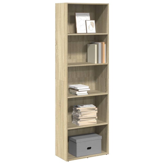 Bookcase, sonoma oak, 60x30x189 cm, processed wood