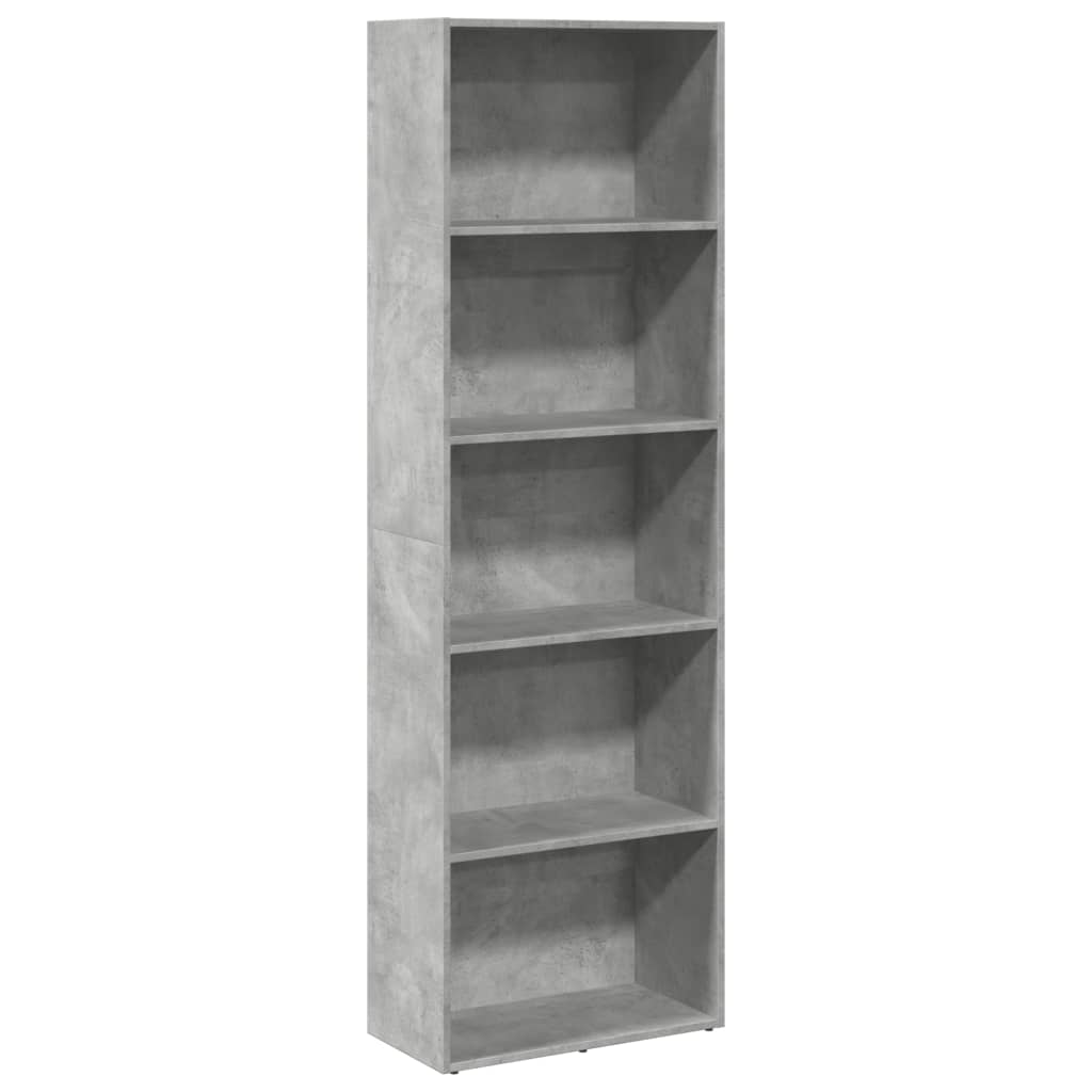 Bookcase, concrete grey, 60x30x189 cm, engineered wood