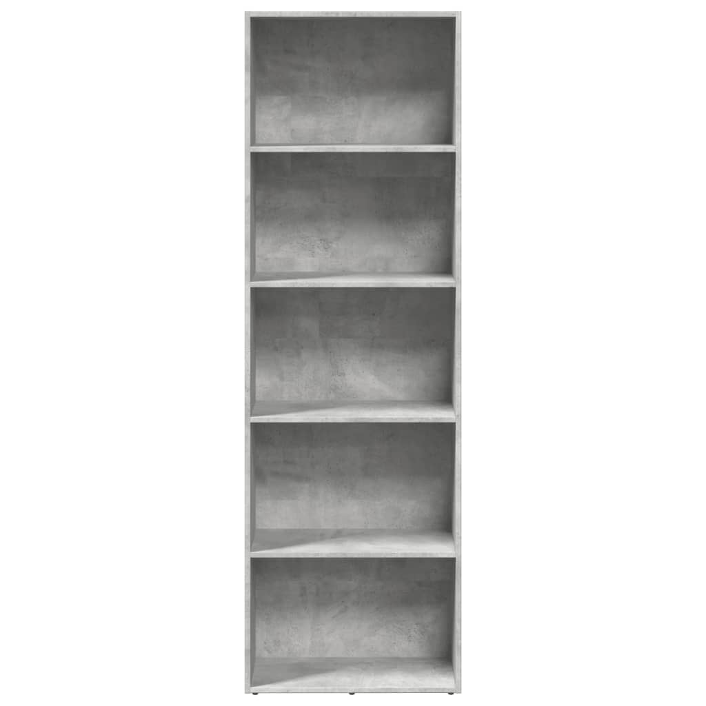 Bookcase, concrete grey, 60x30x189 cm, engineered wood