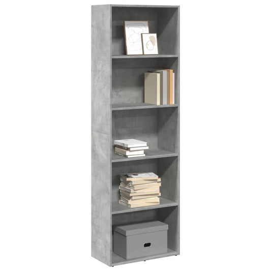 Bookcase, concrete grey, 60x30x189 cm, engineered wood