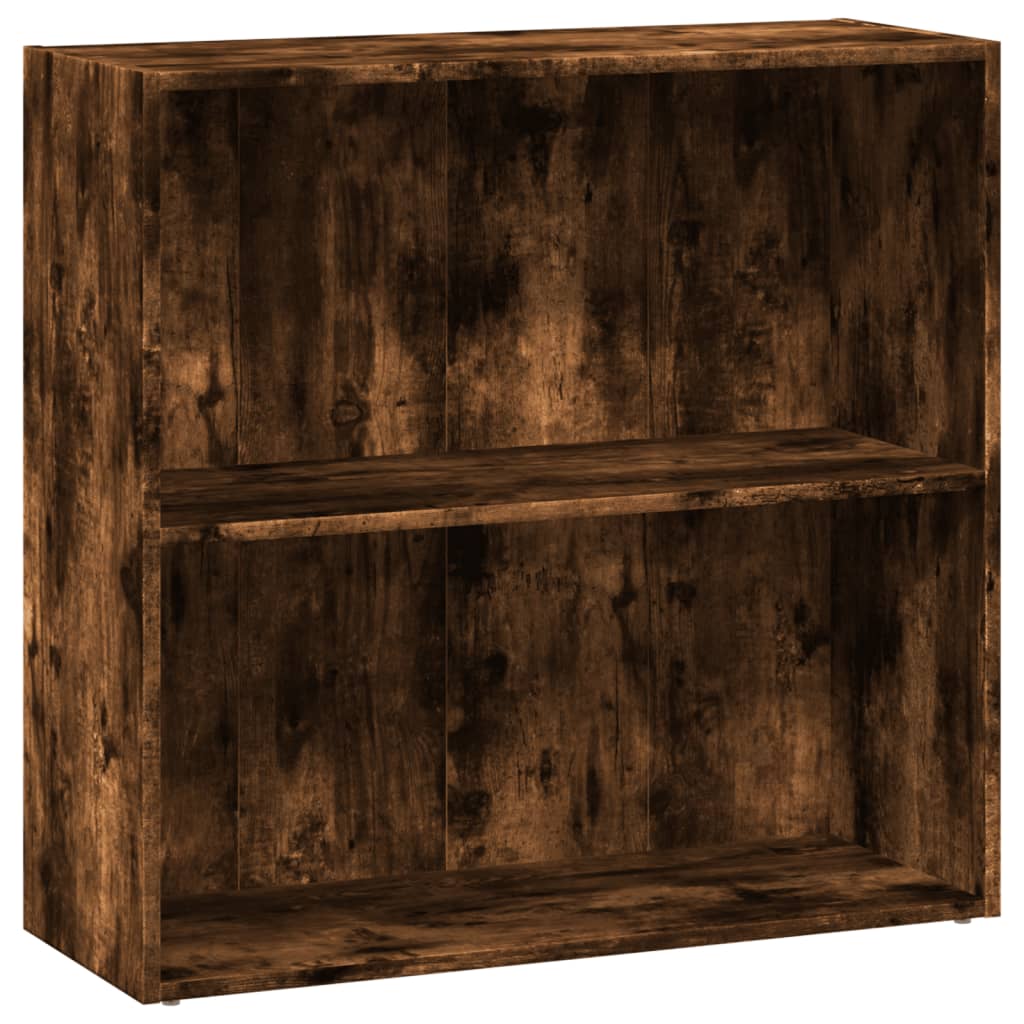 Bookcase, smoky oak, 80x30x77 cm, processed wood