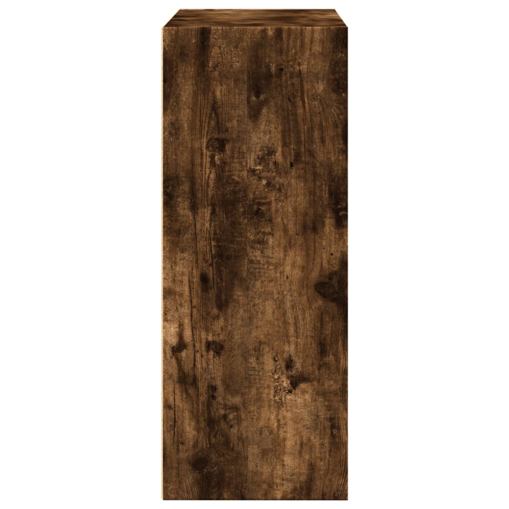 Bookcase, smoky oak, 80x30x77 cm, processed wood