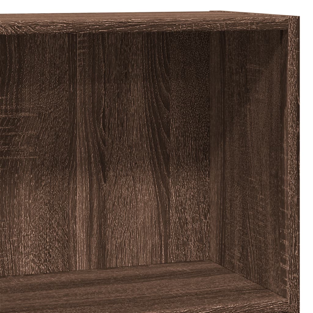 Bookcase, brown oak, 80x30x77 cm, processed wood