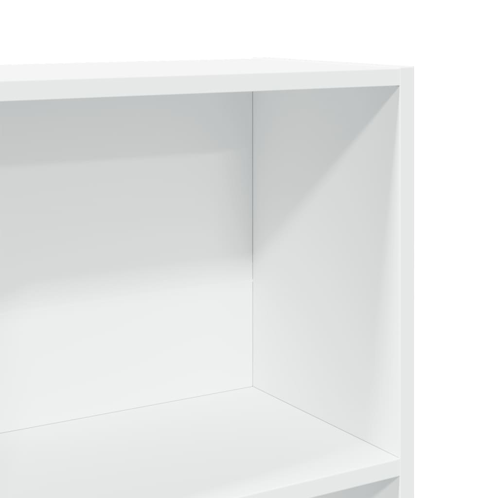 Bookcase, white, 80x30x114 cm, processed wood