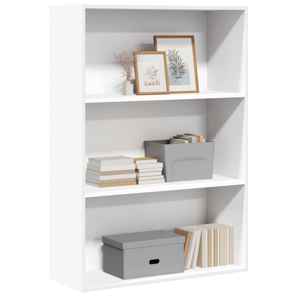 Bookcase, white, 80x30x114 cm, processed wood