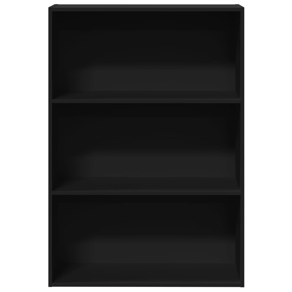 Bookcase, black, 80x30x114 cm, processed wood