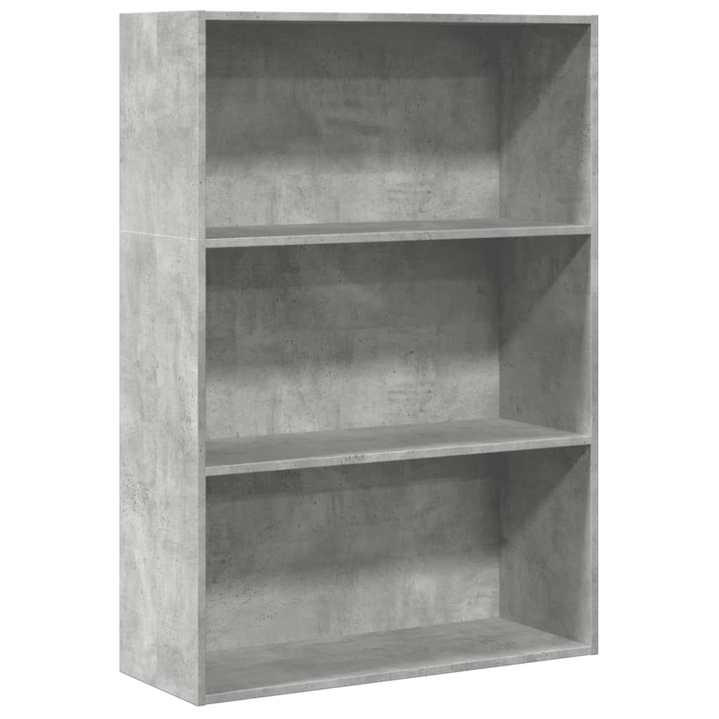 Bookcase, concrete grey, 80x30x114 cm, processed wood