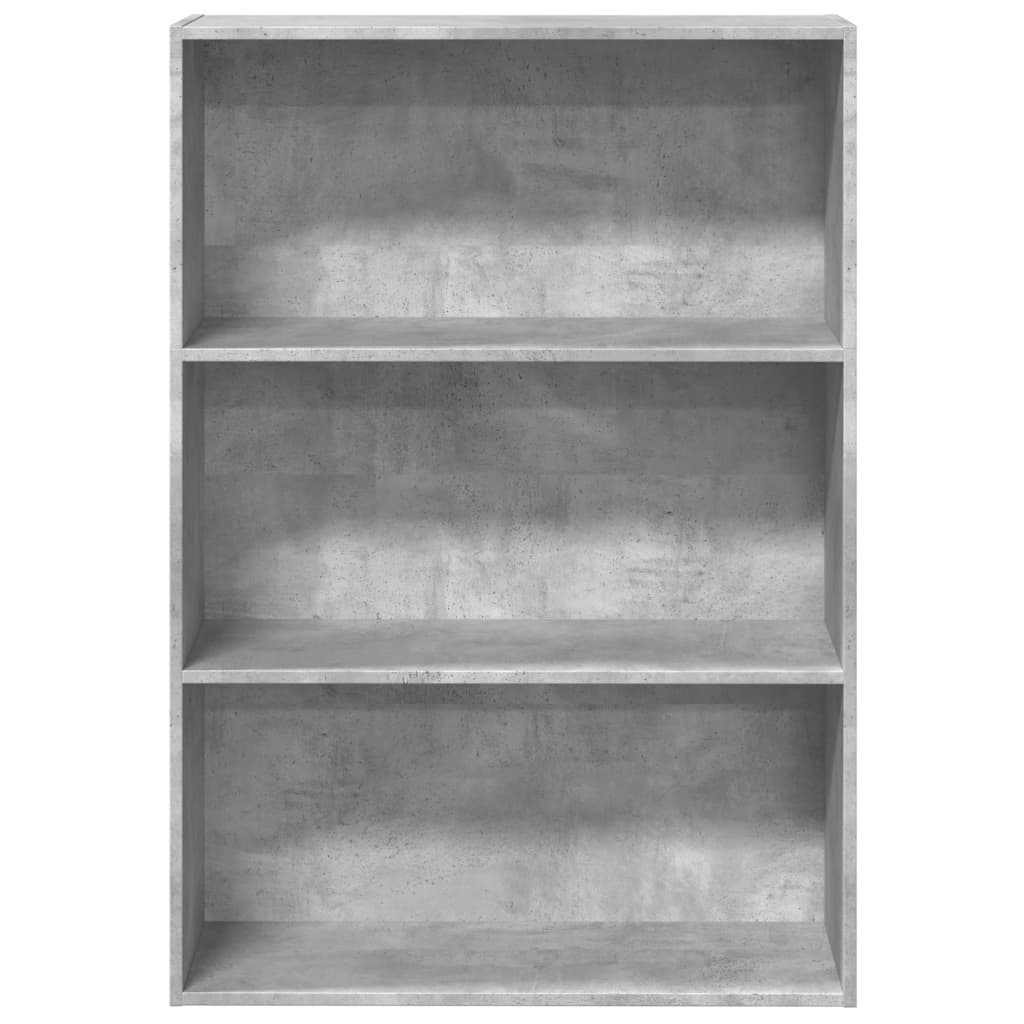 Bookcase, concrete grey, 80x30x114 cm, processed wood