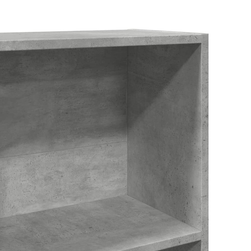 Bookcase, concrete grey, 80x30x114 cm, processed wood