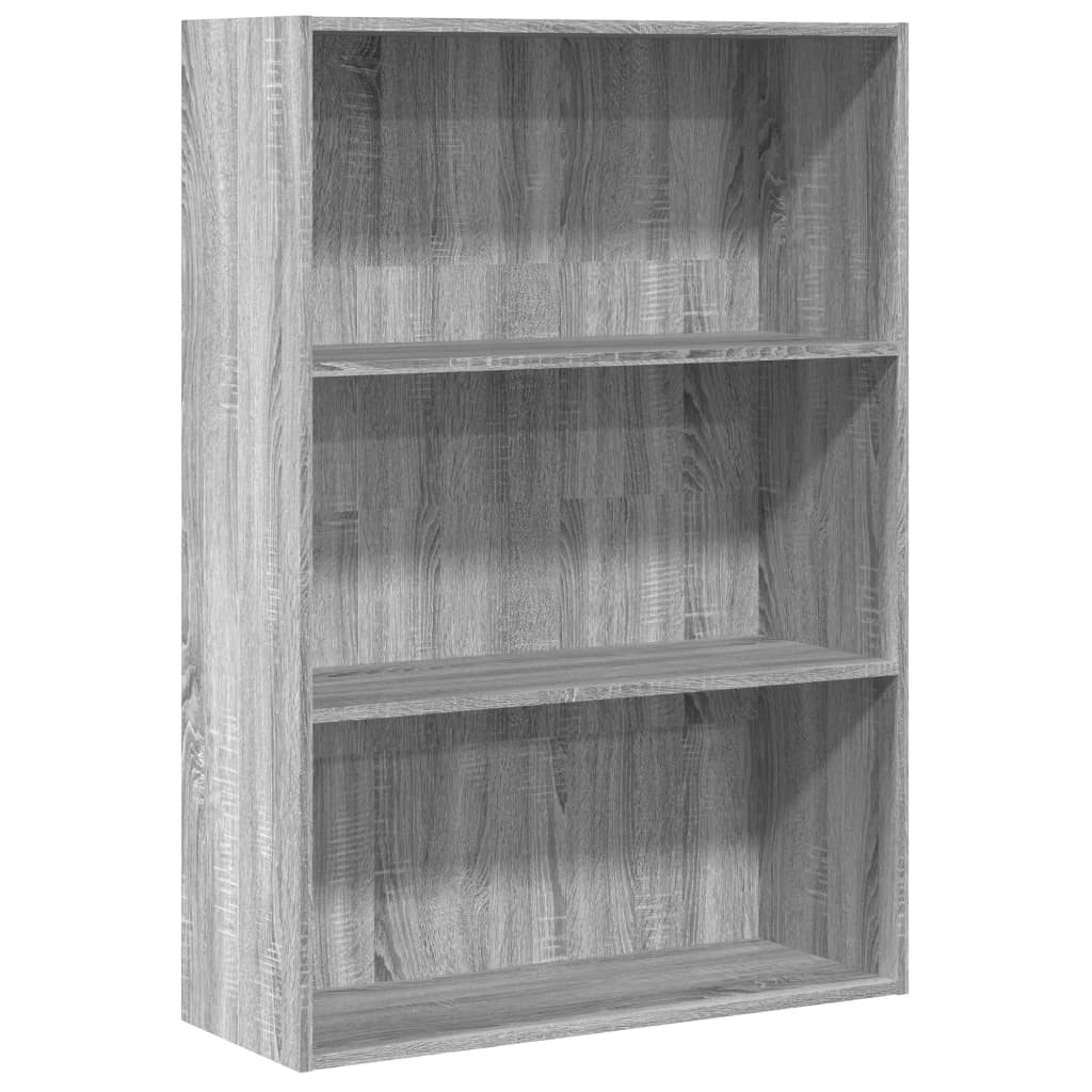 Bookcase, sonoma grey, 80x30x114 cm, engineered wood