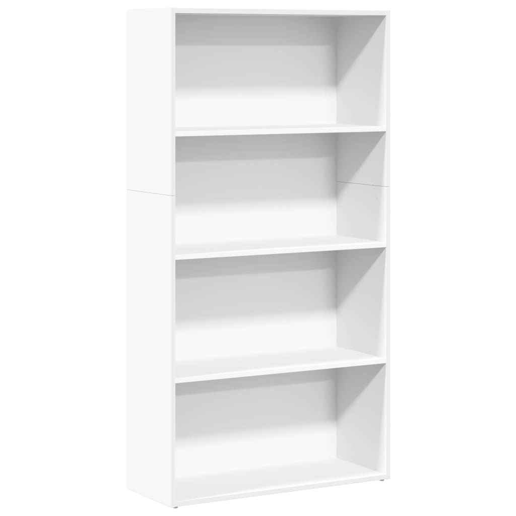 Bookcase, white, 80x30x152 cm, processed wood