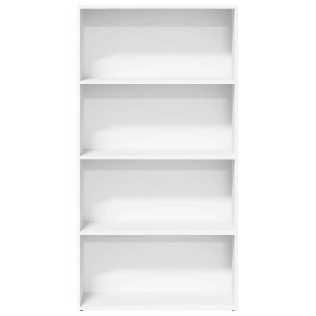 Bookcase, white, 80x30x152 cm, processed wood