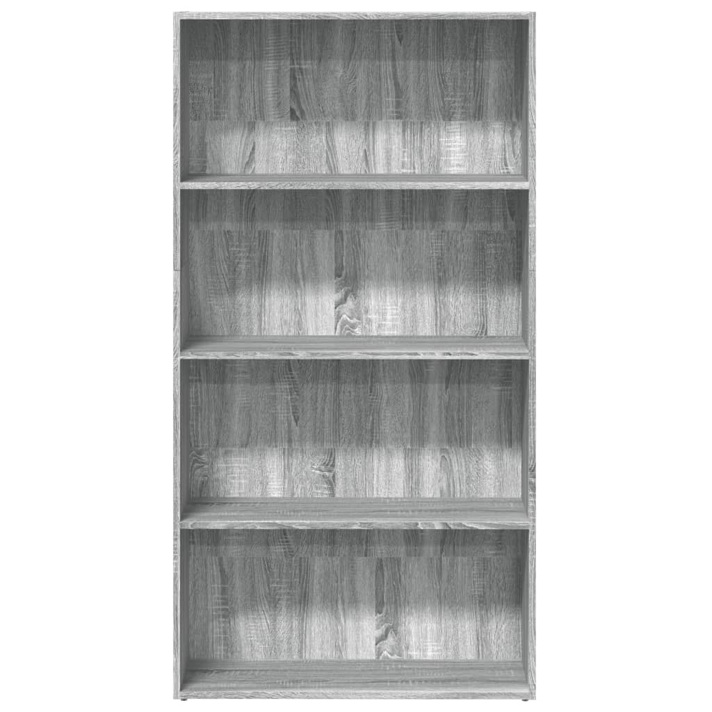 Bookcase, sonoma grey, 80x30x152 cm, engineered wood