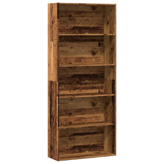 Bookcase, old wood, 80x30x189 cm, processed wood