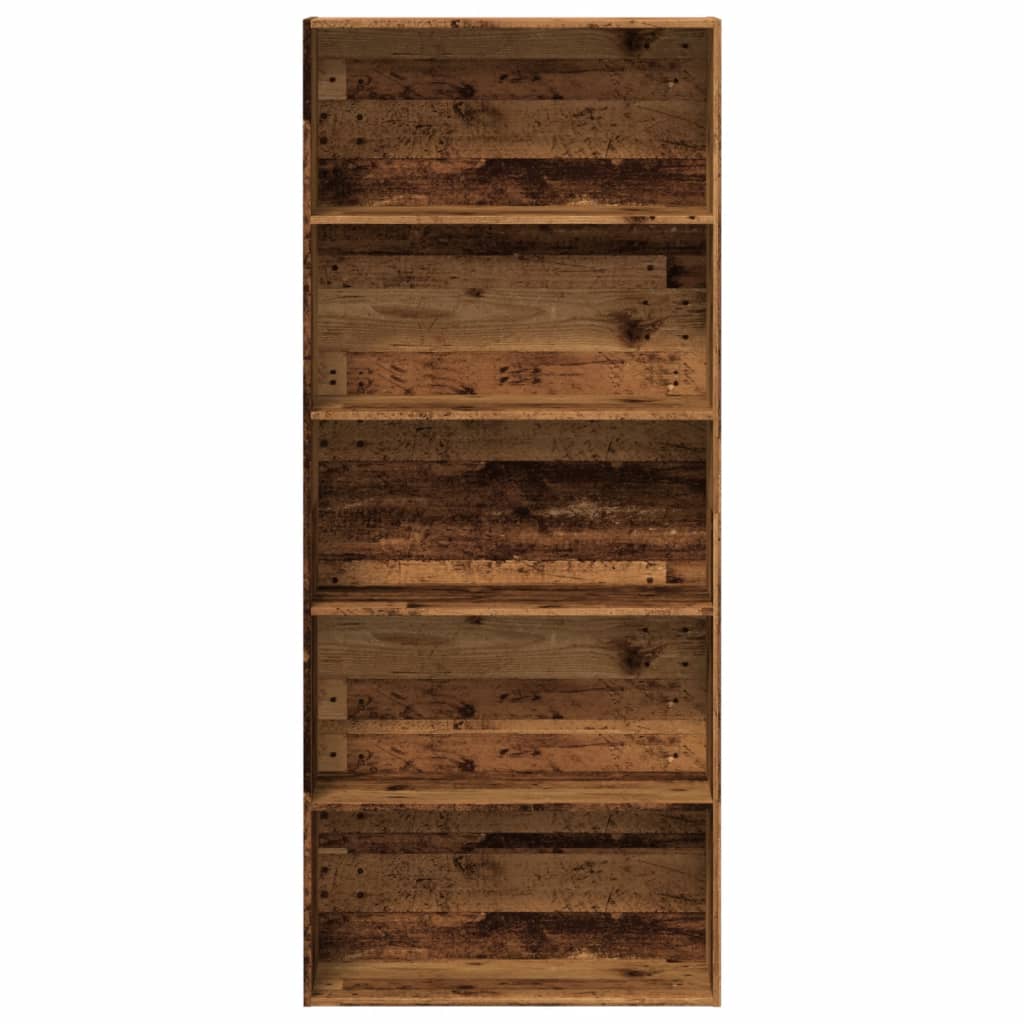 Bookcase, old wood, 80x30x189 cm, processed wood