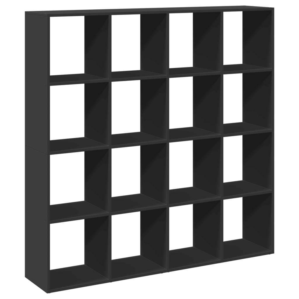 Bookcase, black, 137.5x29x137.5 cm, processed wood