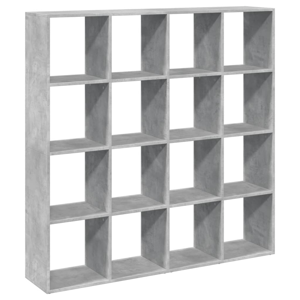 Bookcase, concrete gray, 137.5x29x137.5 cm, processed wood