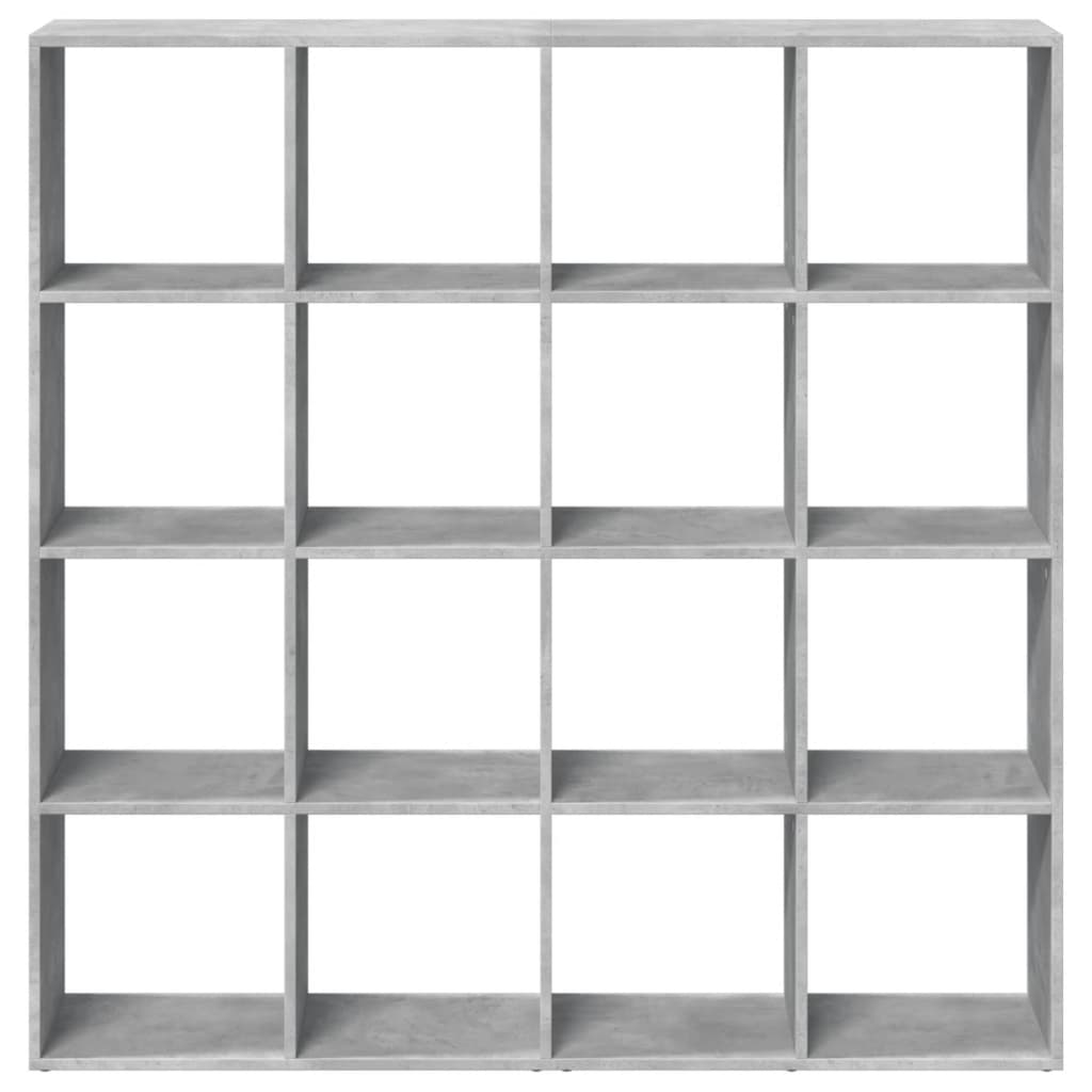 Bookcase, concrete gray, 137.5x29x137.5 cm, processed wood