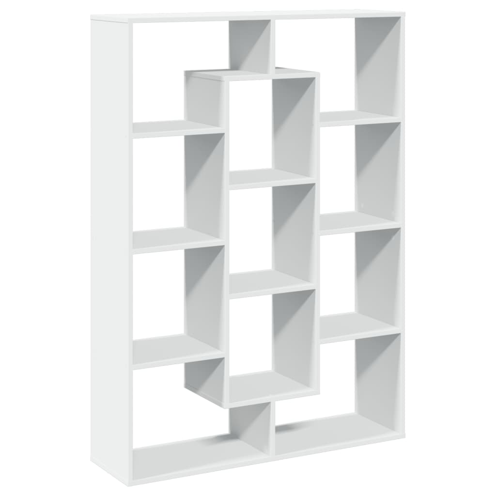 Bookcase, white, 102x29x143 cm, processed wood