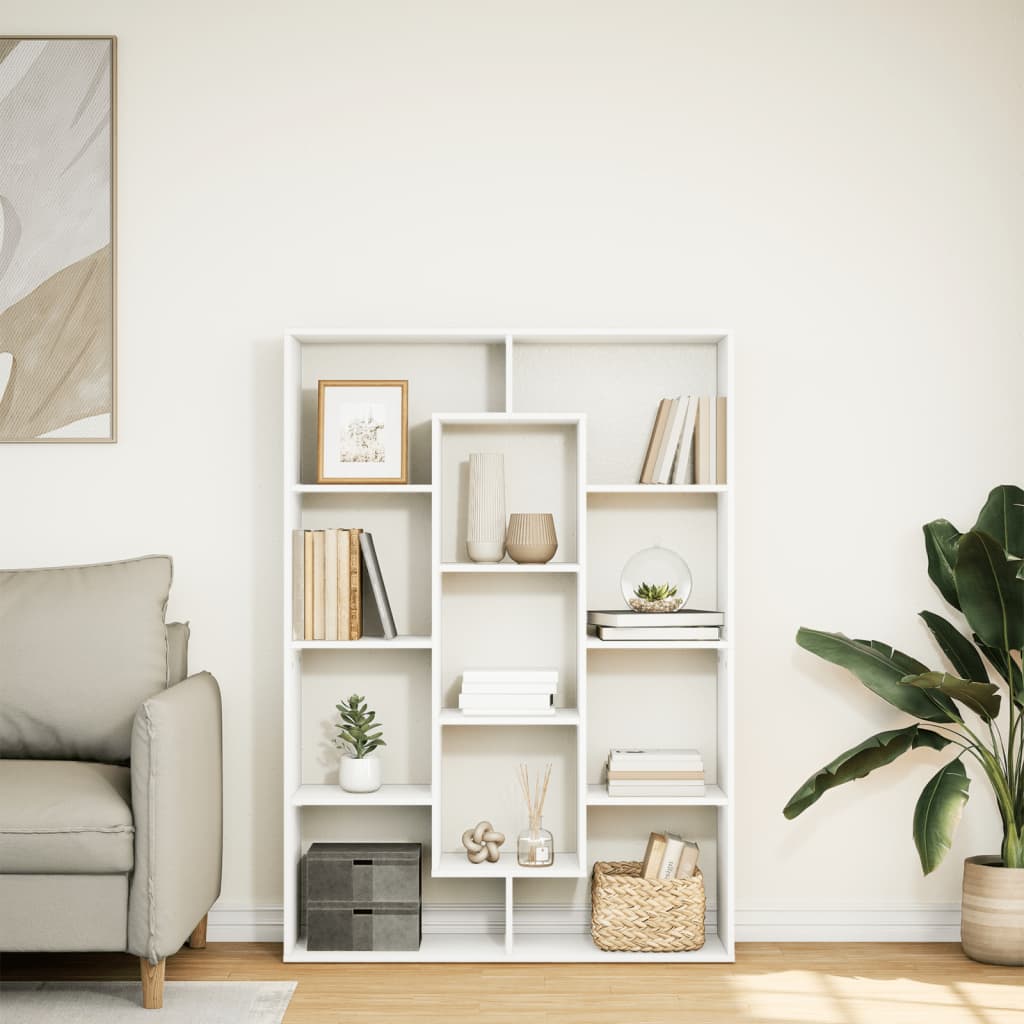 Bookcase, white, 102x29x143 cm, processed wood