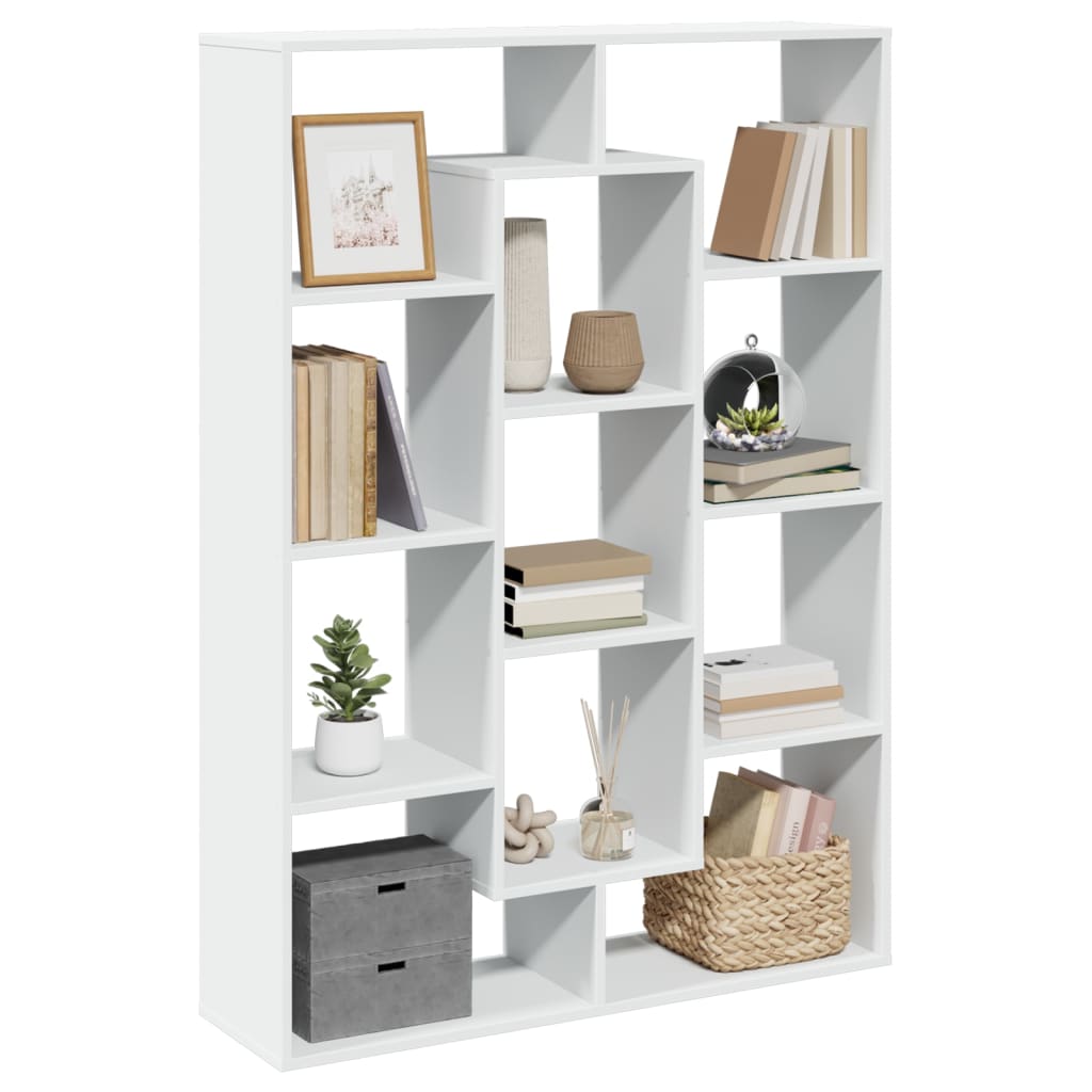 Bookcase, white, 102x29x143 cm, processed wood