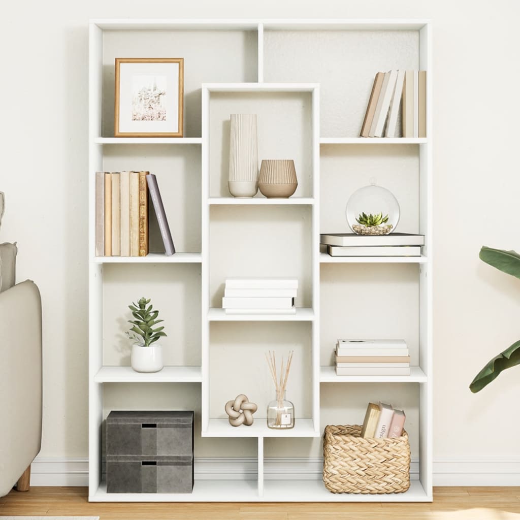 Bookcase, white, 102x29x143 cm, processed wood