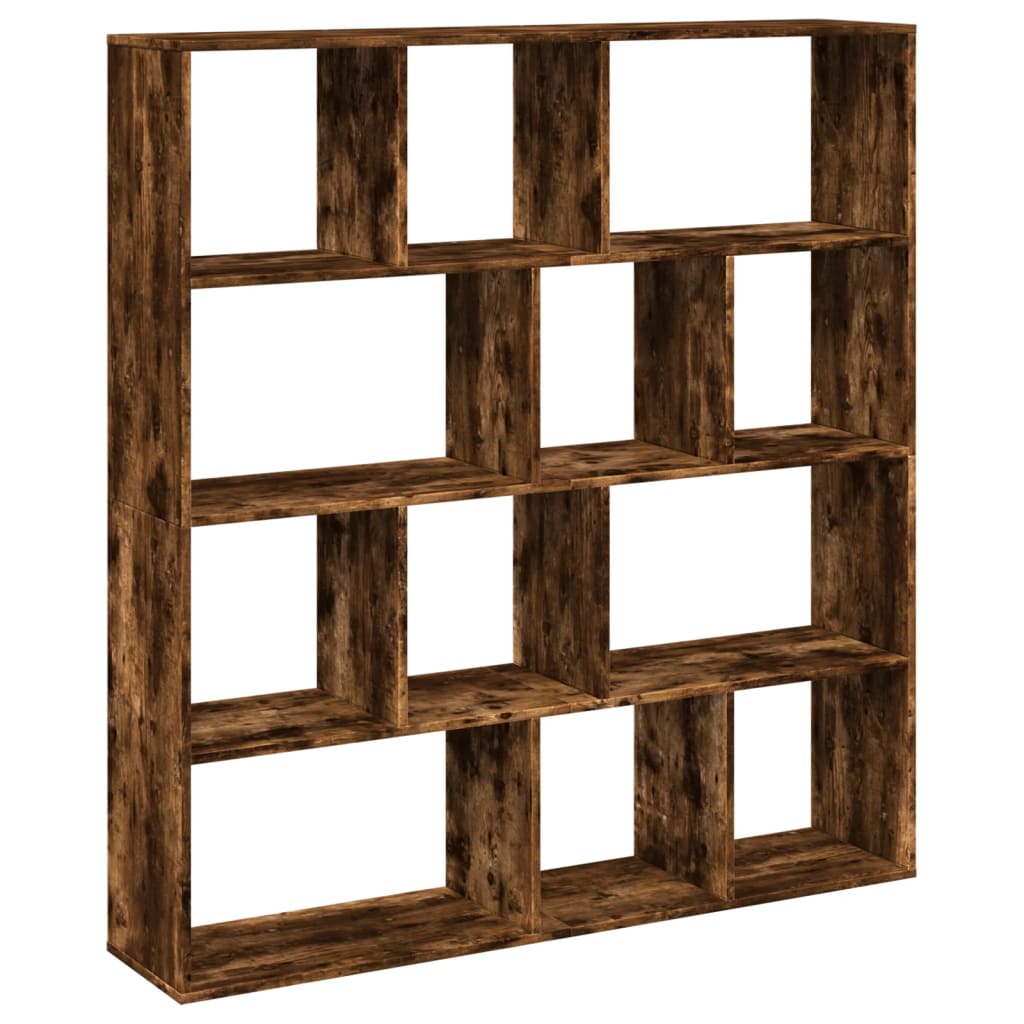 Bookcase, smoky oak, 132x29x141.5 cm, processed wood