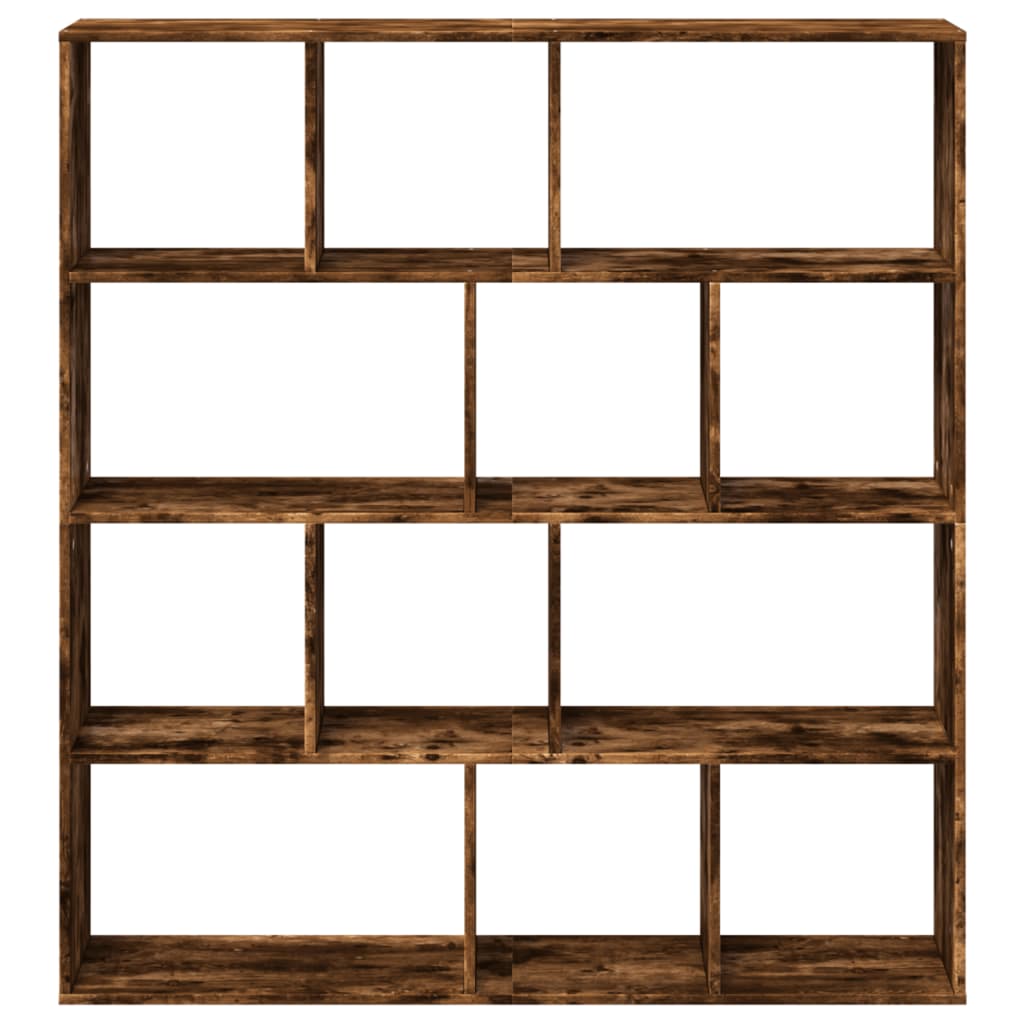 Bookcase, smoky oak, 132x29x141.5 cm, processed wood