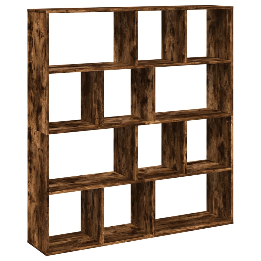 Bookcase, smoky oak, 132x29x141.5 cm, processed wood