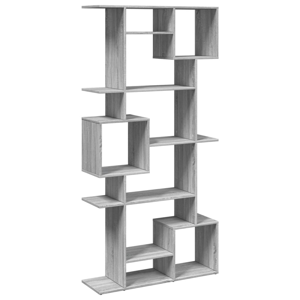 Bookcase, sonoma grey, 92x29x188 cm, engineered wood