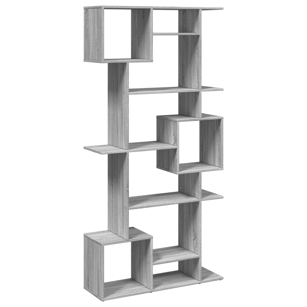 Bookcase, sonoma grey, 92x29x188 cm, engineered wood