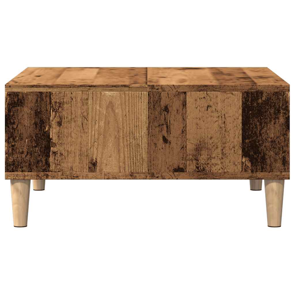 Coffee table, old wood, 60x60x30 cm, processed wood