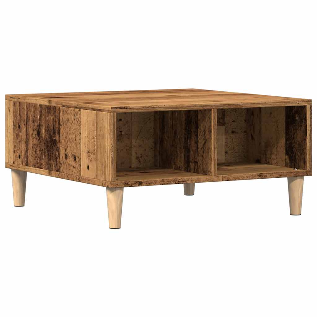 Coffee table, old wood, 60x60x30 cm, processed wood