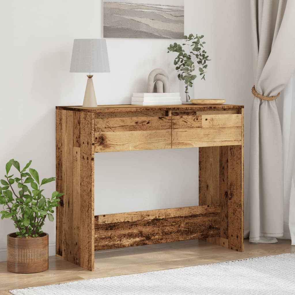 Console table, old wood, 89x41x76.5 cm, processed wood