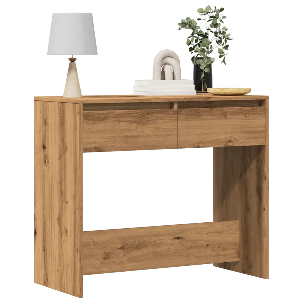 Console table, handcrafted oak, 89x41x76.5 cm, processed wood