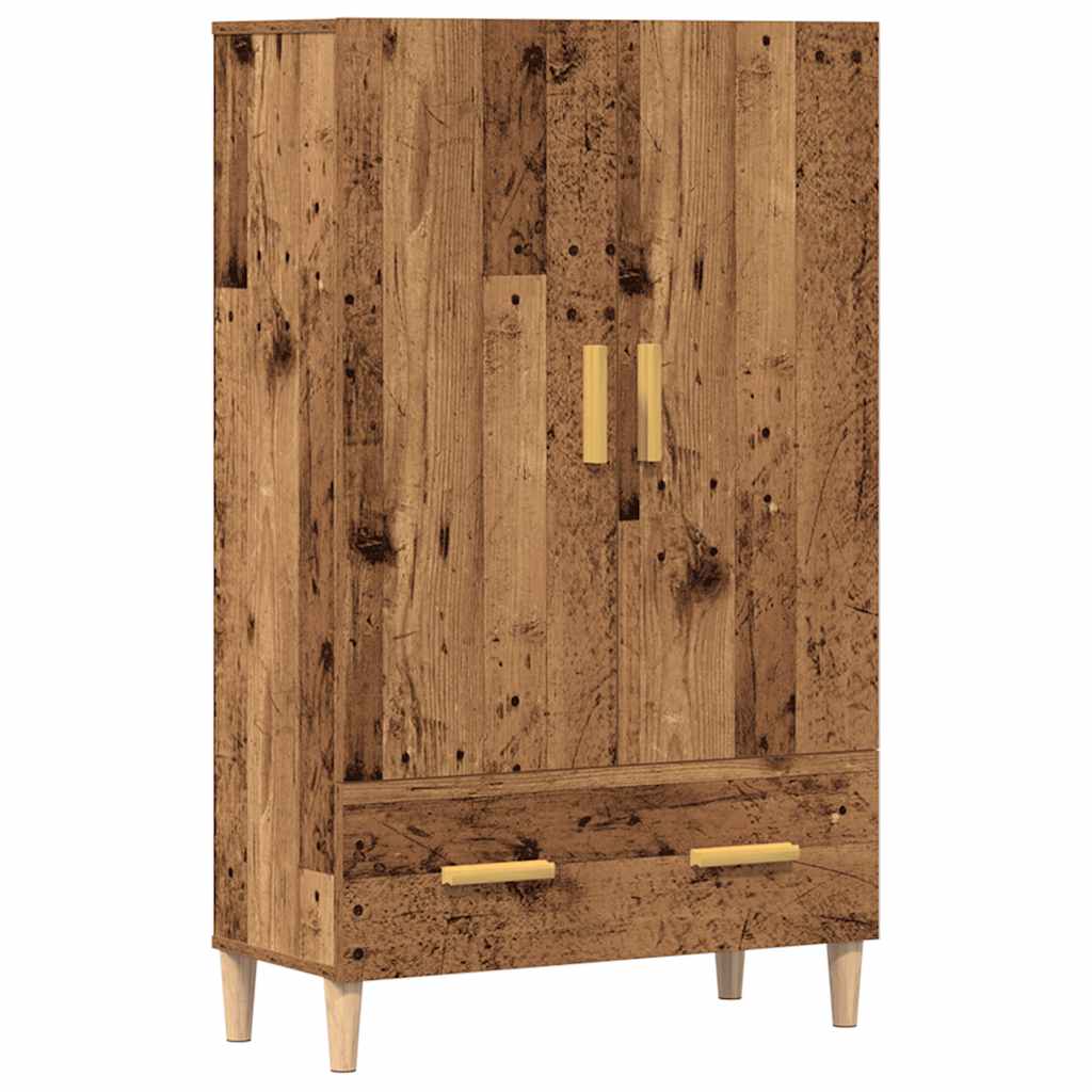 Tall cabinet, old wood, 70x31x115 cm, composite wood