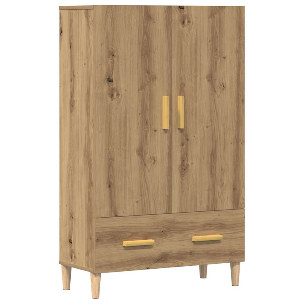 Tall cabinet, Artisanal oak, 70x31x115 cm, composite wood