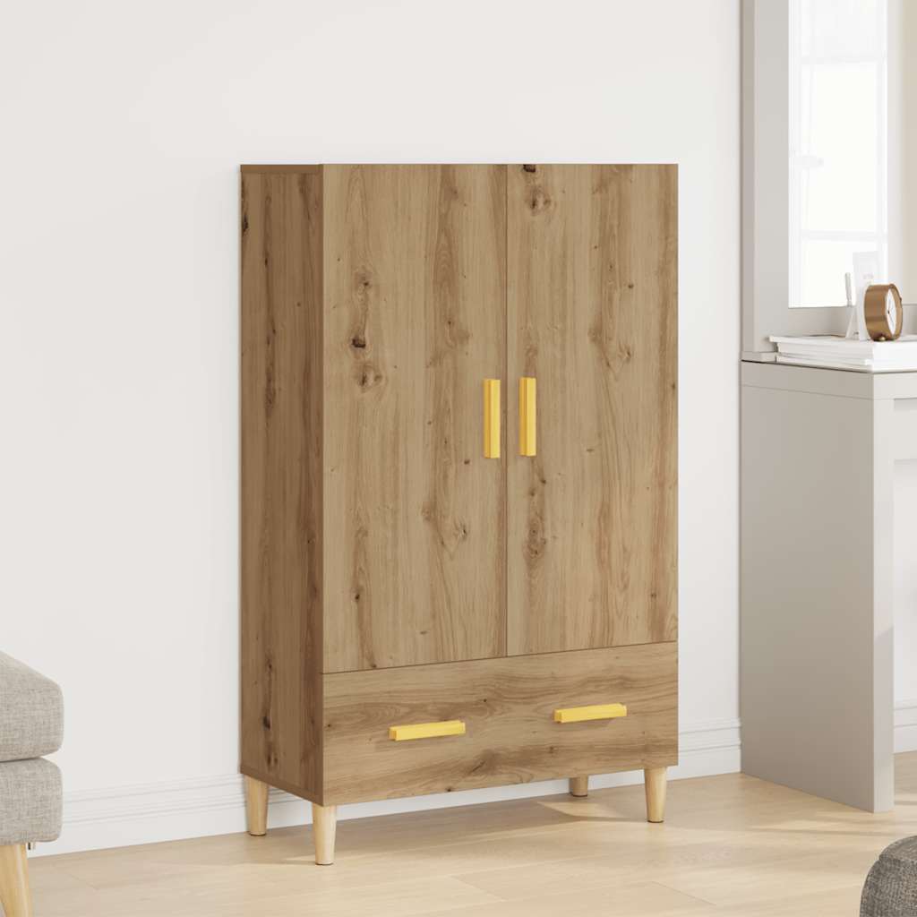 Tall cabinet, Artisanal oak, 70x31x115 cm, composite wood