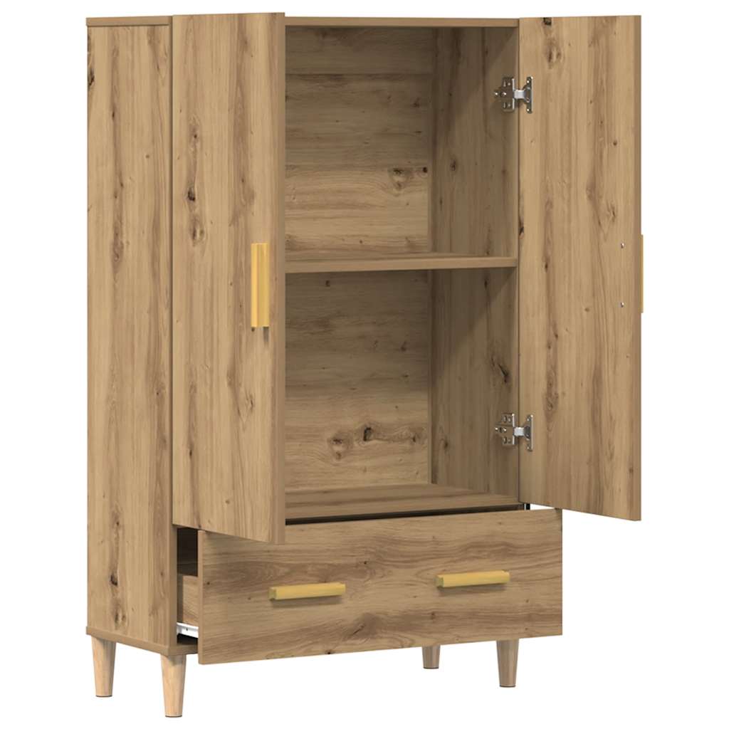 Tall cabinet, Artisanal oak, 70x31x115 cm, composite wood