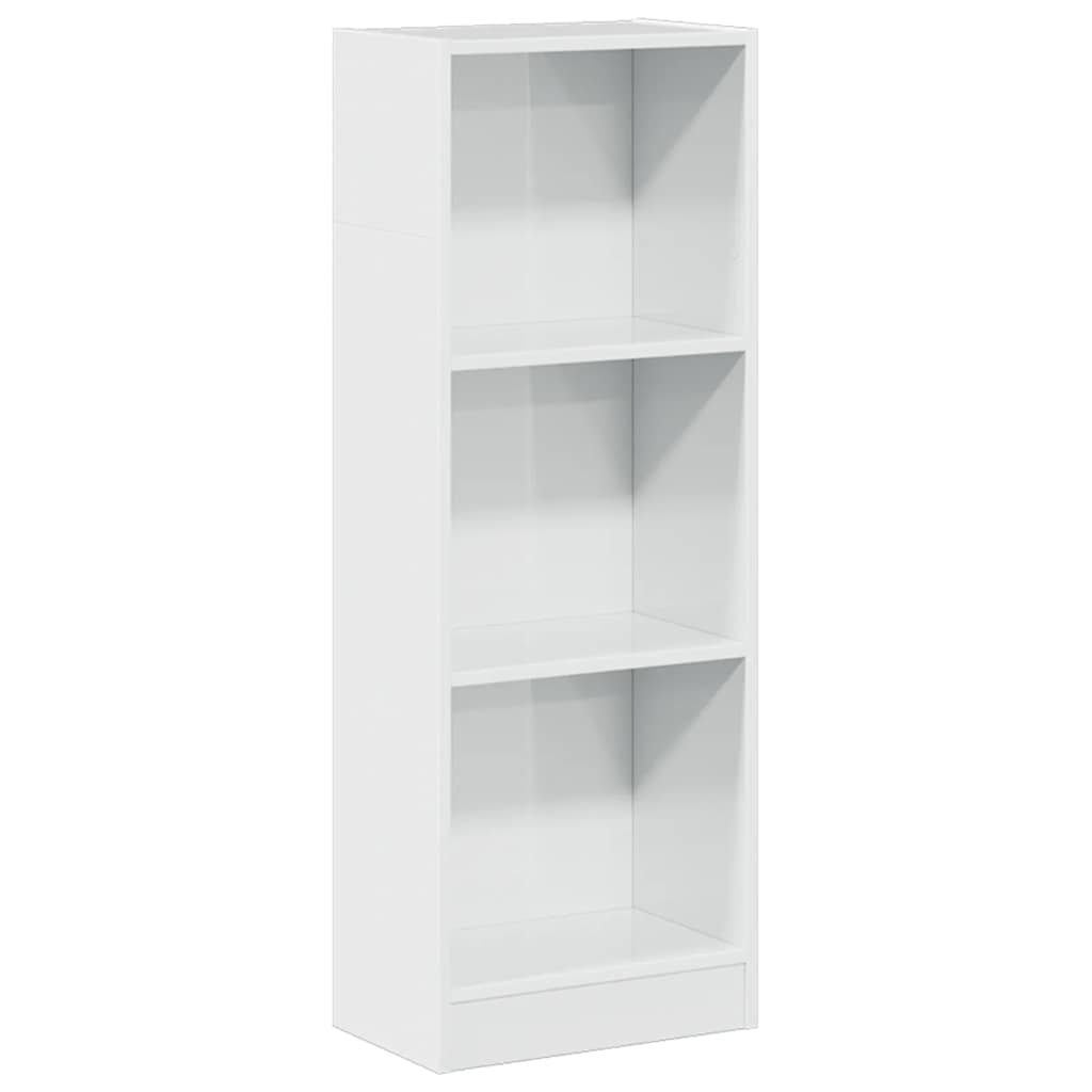 Bookcase, high-gloss white, 40x24x109 cm, engineered wood