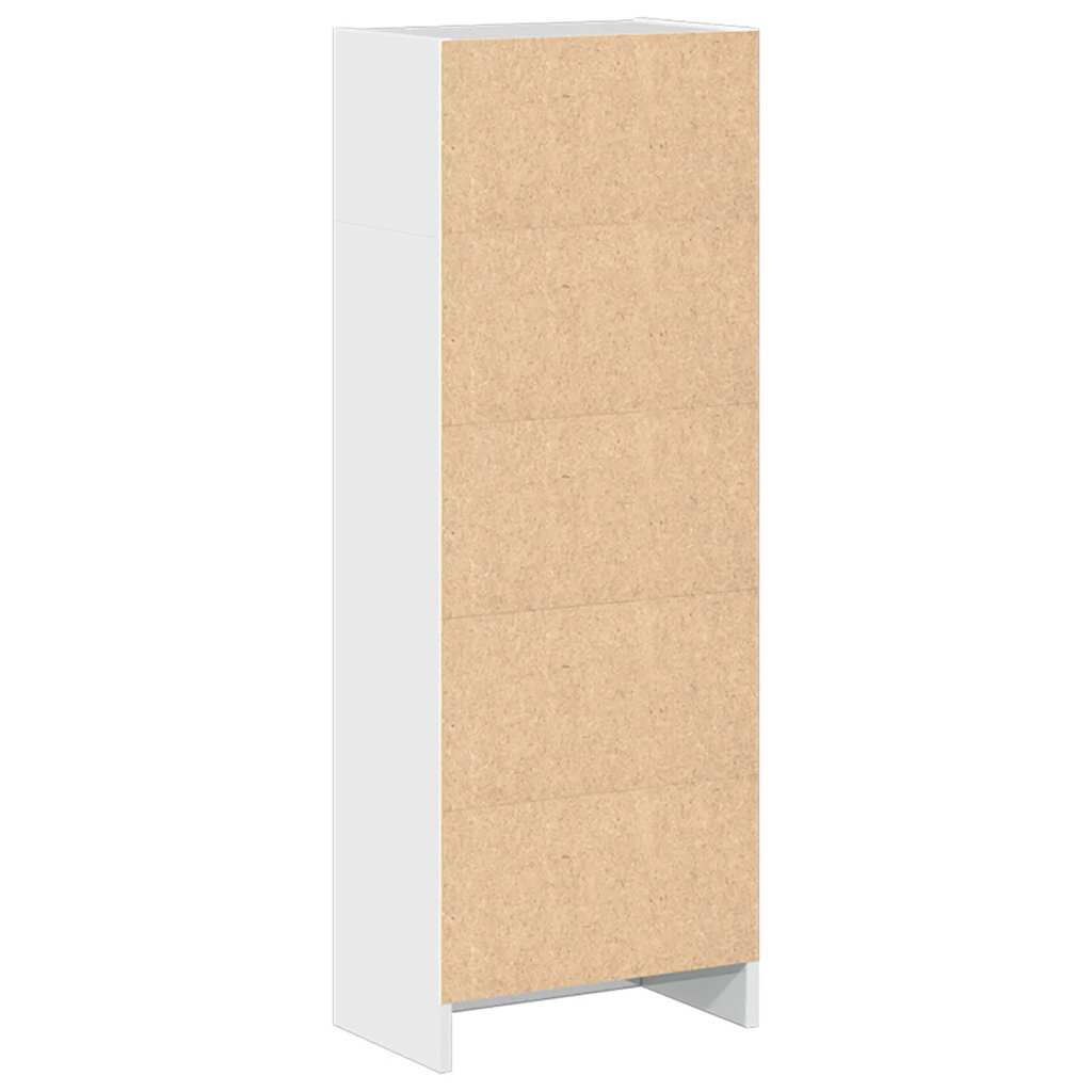 Bookcase, high-gloss white, 40x24x109 cm, engineered wood