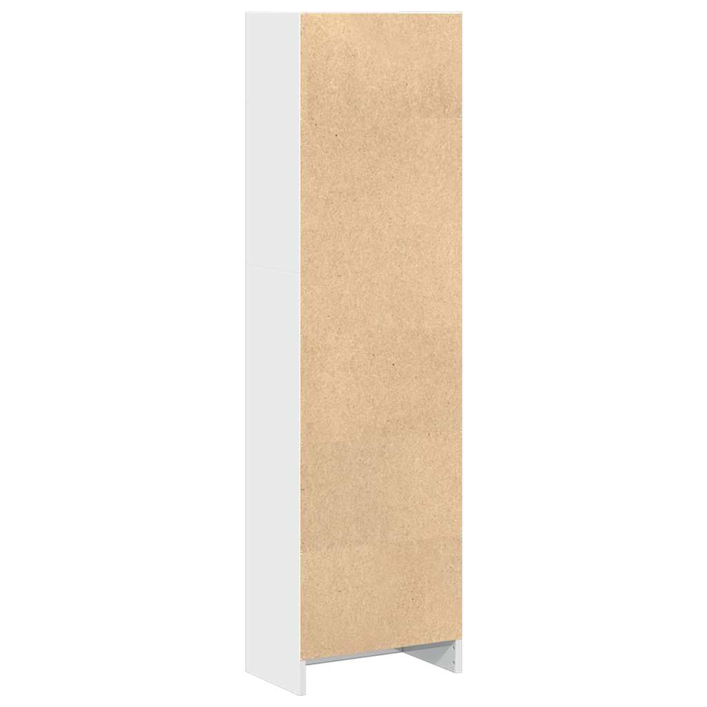 Bookcase, high-gloss white, 40x24x143 cm, engineered wood