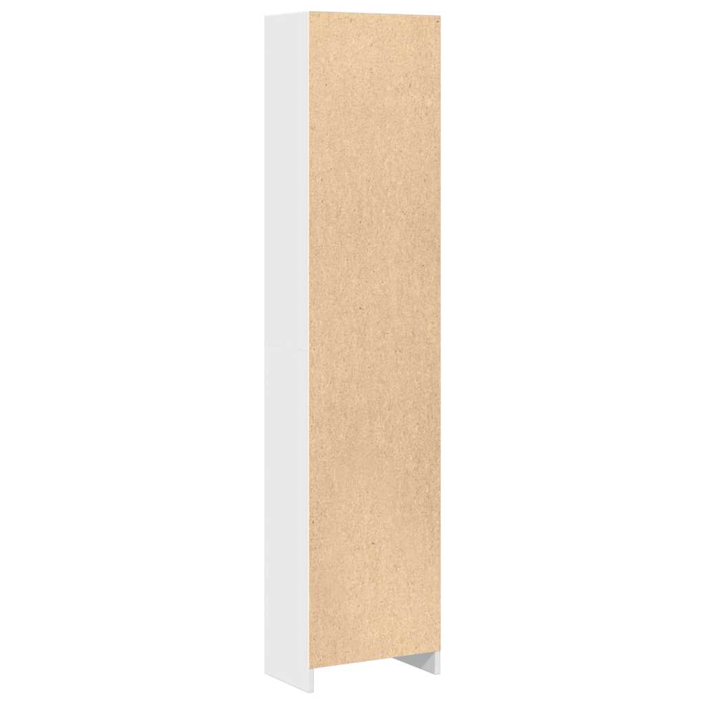 Bookcase, high-gloss white, 40x24x176 cm, engineered wood